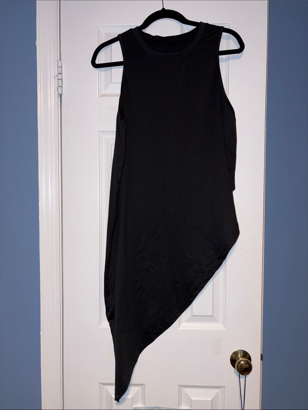 Black Asymmetric Tank Dress